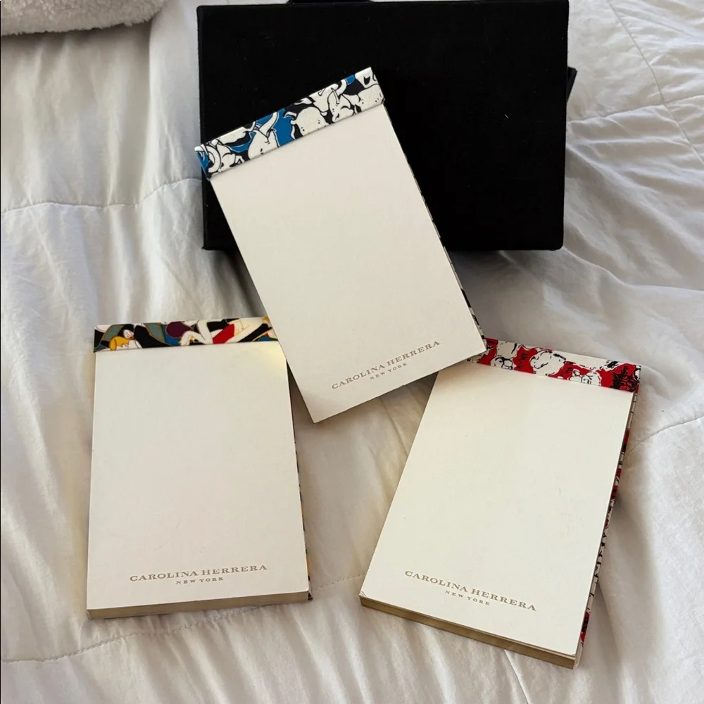 Carolina Herrera Journal Set of‎ 3 Neiman Marcus Notebook Paper Pads Stationary